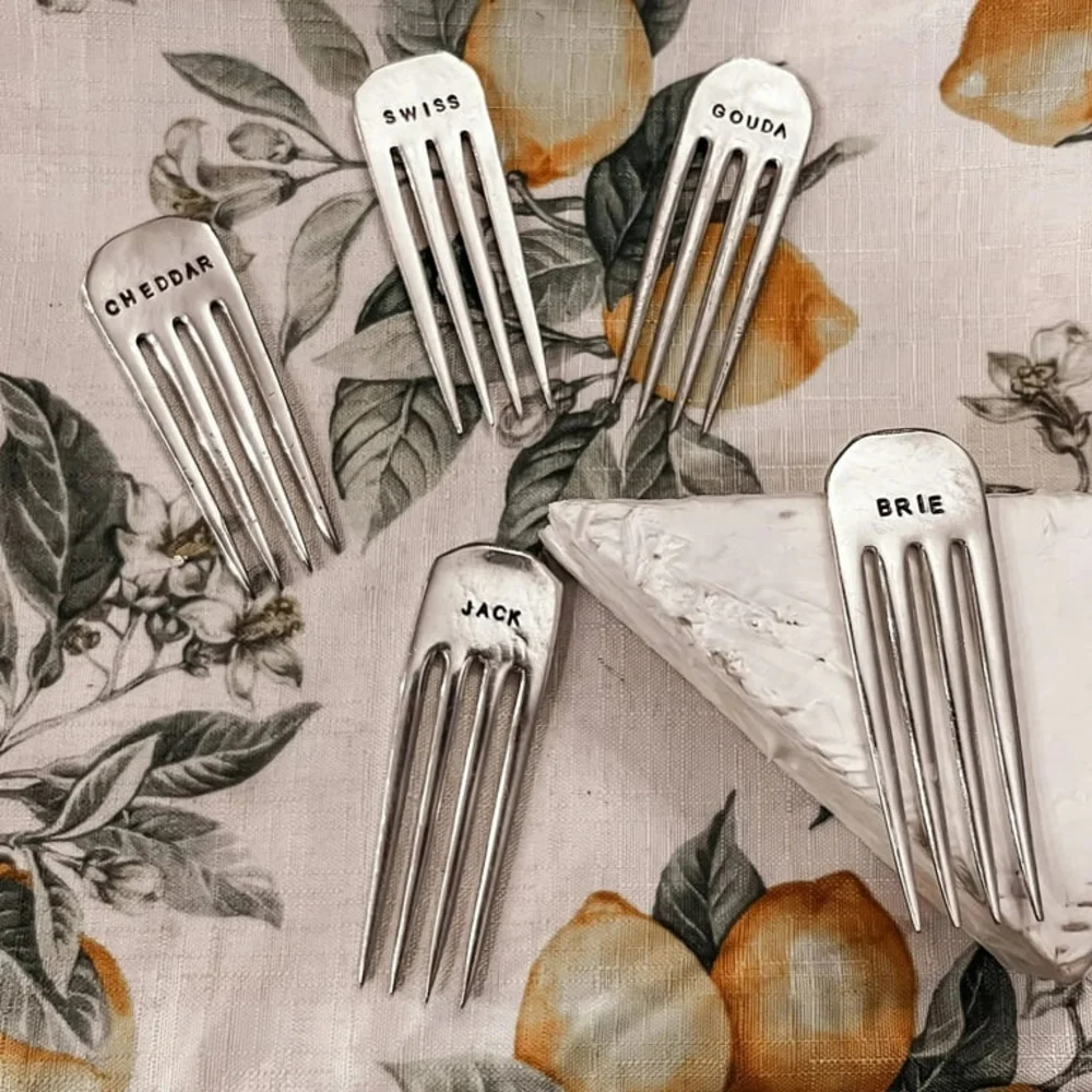 Silver Cheese Markers Set